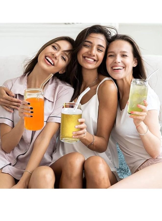 Transparent Pyrex thermal mug with bamboo lid + straw. Glass for hot and cold drinks, cocktails, tea, coffee, and iced juice - 600 ml - Image 5